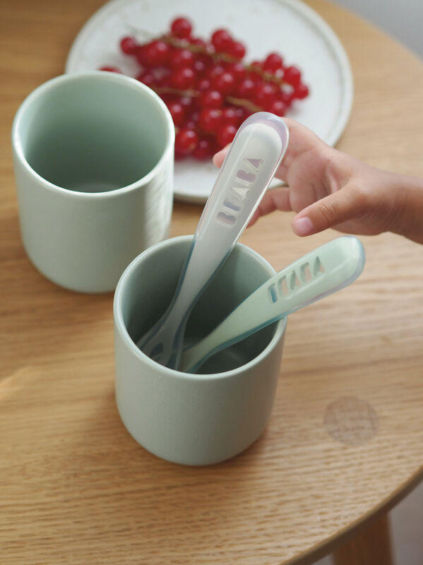 Set of 2 Easy-Grip 1st Stage Silicone Spoons + Storage Case