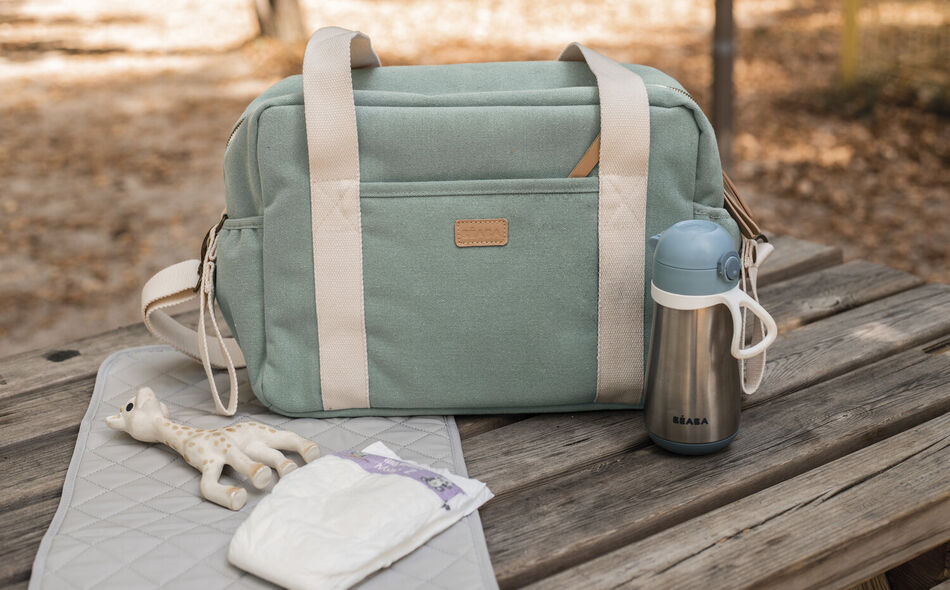 Bolso cambiador Paris sage green