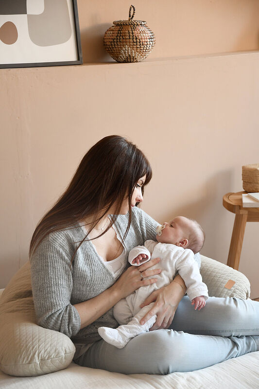 Big Flopsy&trade; Pregnancy & Nursing Pillow - Fleur de coton&reg; LINEN OEKOTEX CLASS 1 CERTIFIED TEXTILES