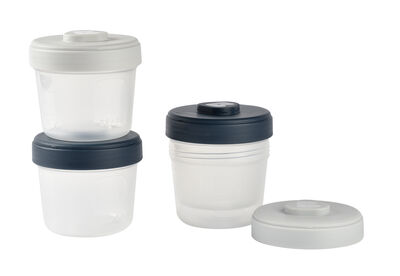 Set of 4 interlocking portion jars