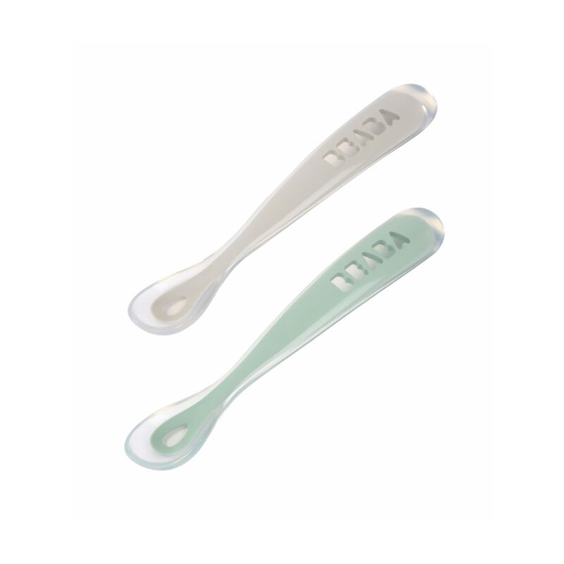 Set of 2 Easy-Grip 1st Stage Silicone Spoons + Storage Case
