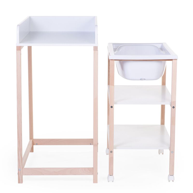 Changing table bath naturel white