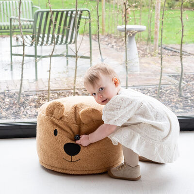 Pouf Teddy marron