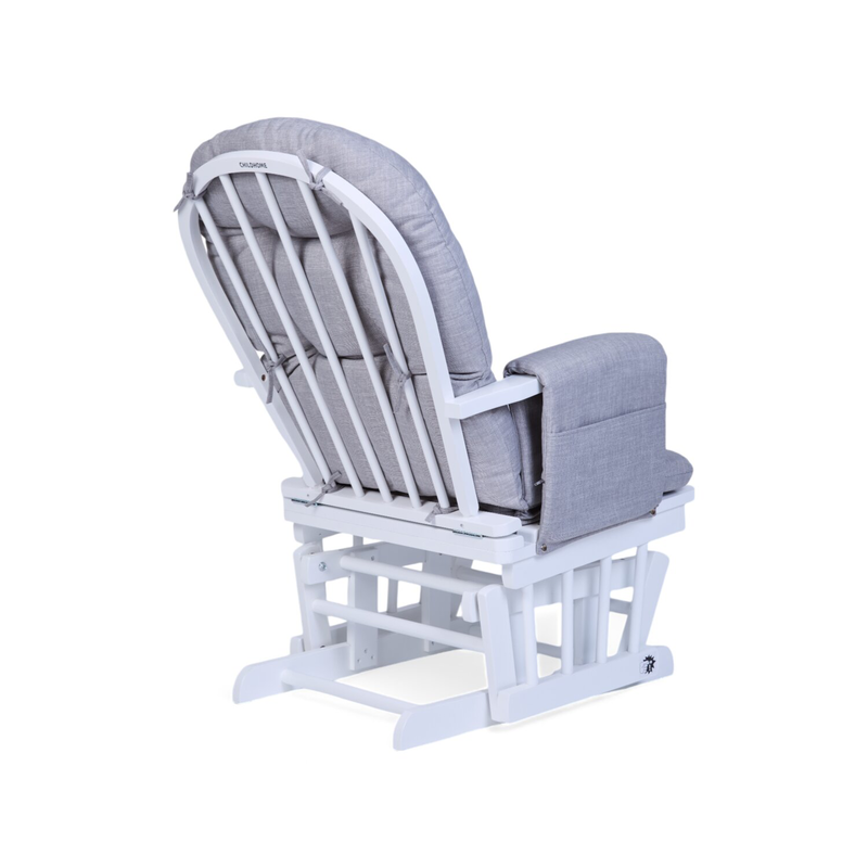 Fauteuil A Bascule Avec Repose-Pied - Canvas - Gris