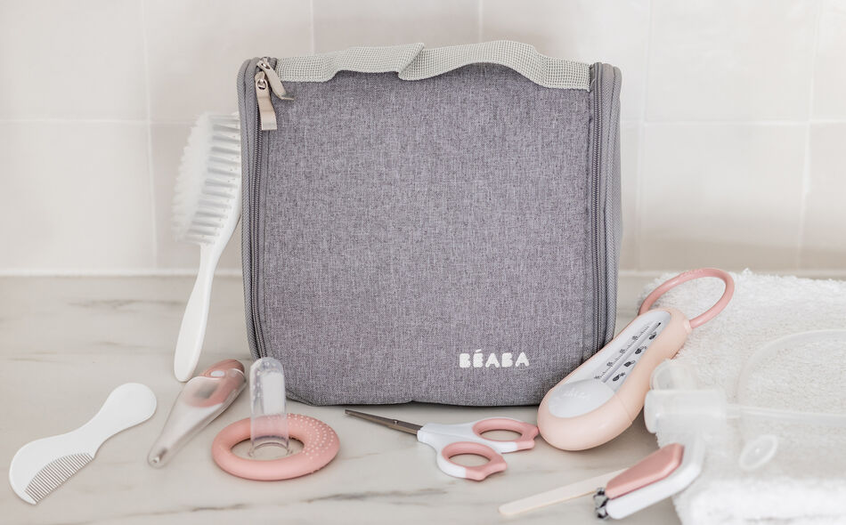 Trousse de toilette 10 accessoires - Vieux rose