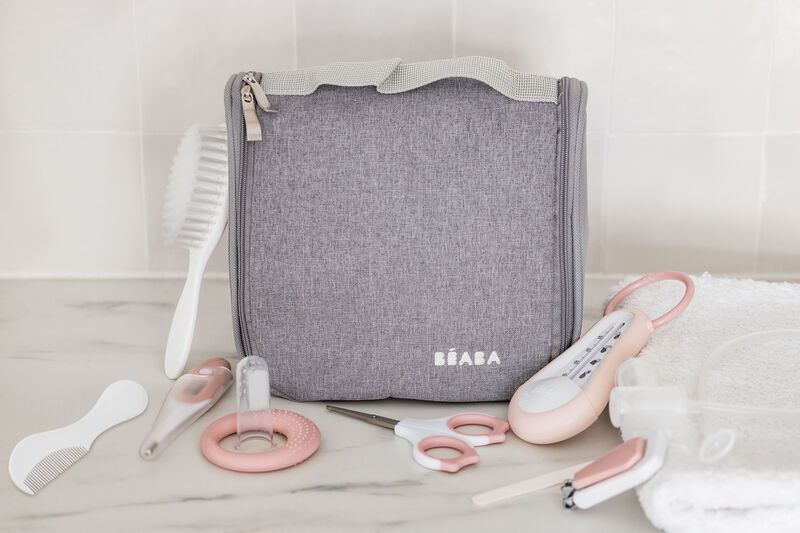 Trousse de toilette 10 accessoires - Vieux rose