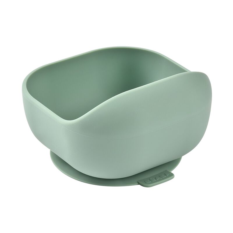Silikonschale mit Saugnapf Sage green