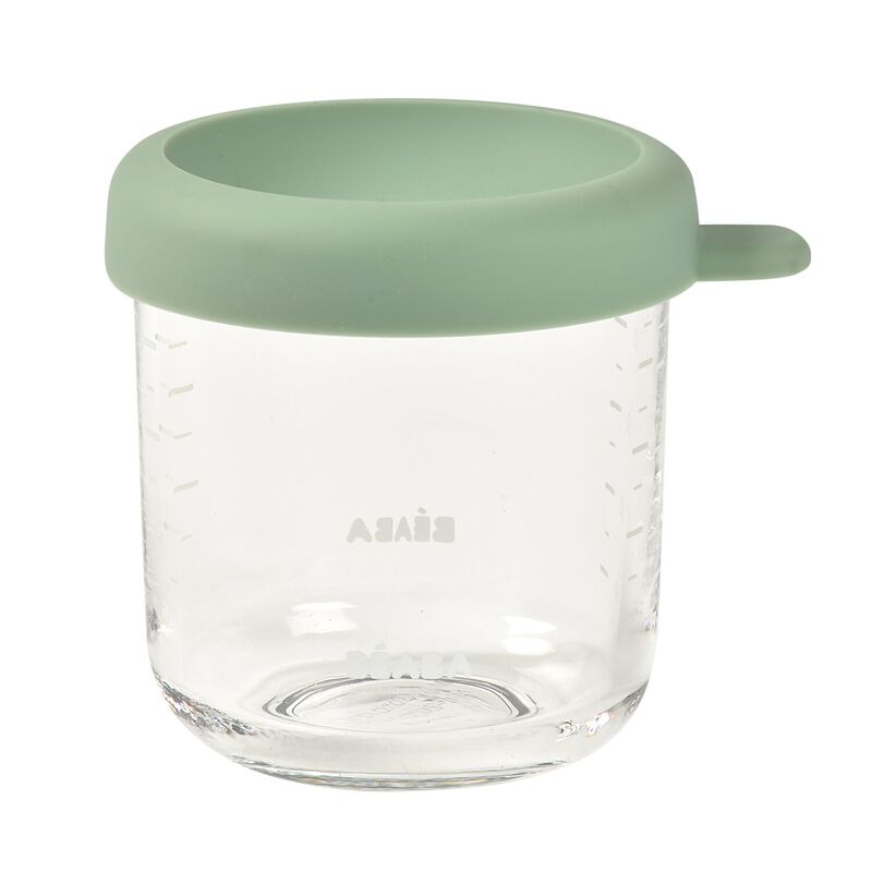 Glass Baby Food Jar 250ML - Sage Green 