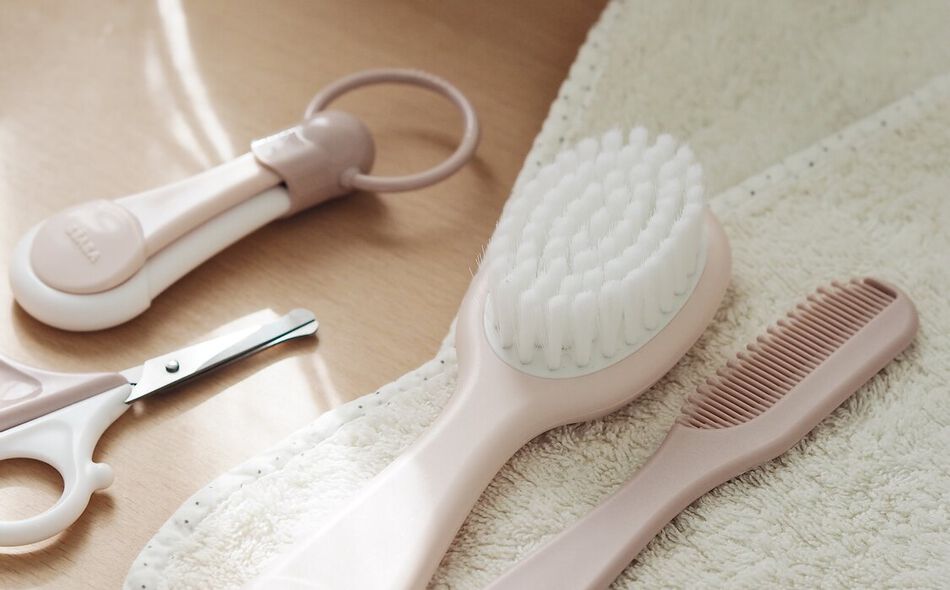 Baby Brush And Comb - Old Pink