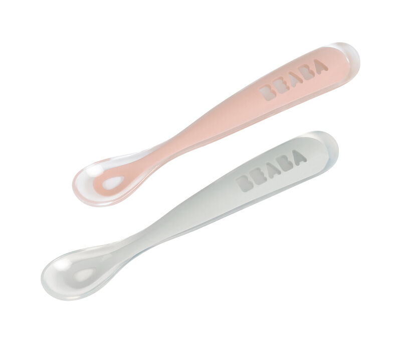 Set of 2 Easy-Grip 1st Stage Silicone Spoons + Storage Case  1.0