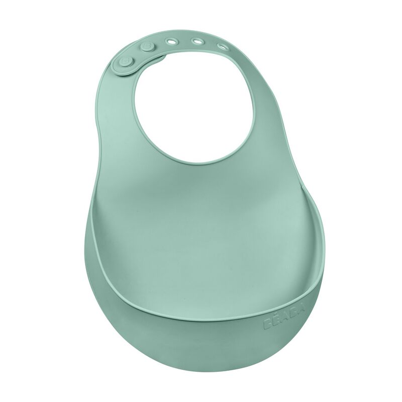 Silicone Baby Bib sage green