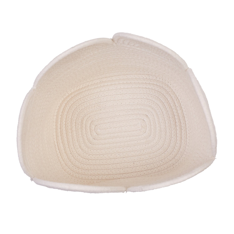 Basket 30x20x15cm Flower off white 