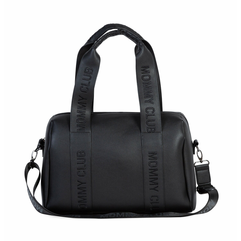 Nursery bag Mommy Club - Signature -  Vegan leather - Black