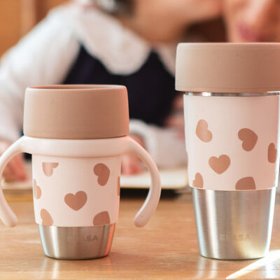 Mini & me - 2 tasses inox Click & drink - BigLove