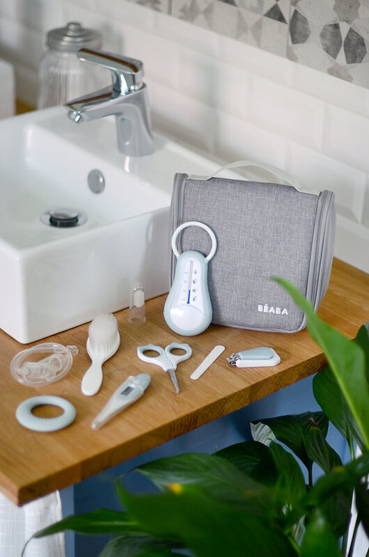 Trousse de toilette nomade Bleu vert