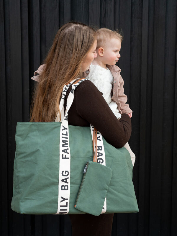 Family Bag Sac A Langer - Signature - Canvas - Vert