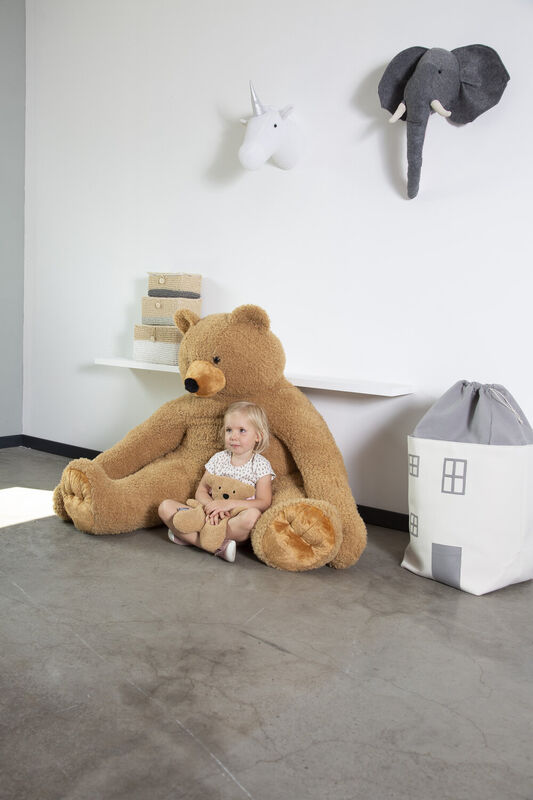 Spielzeugbox House grau cremewei&szlig;