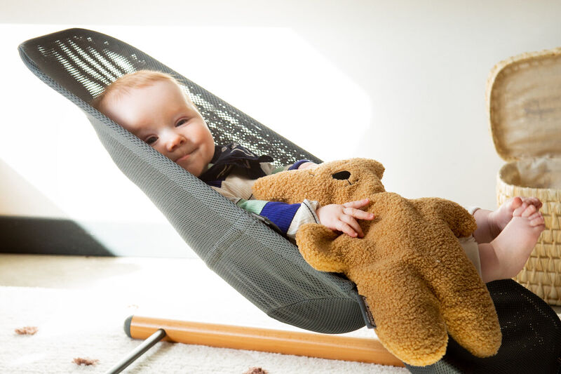 Childhome Evolux Bouncer - Natural Anthracite