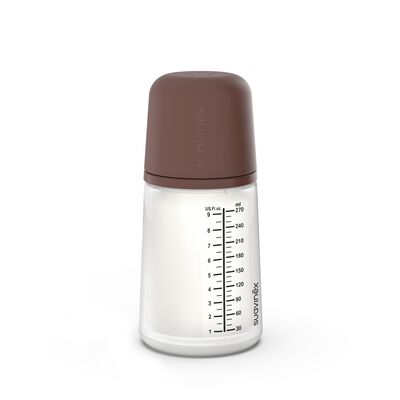 Biberon anti-colique ZERO.ZERO 270 ml - D&eacute;bit Moyen Caramel