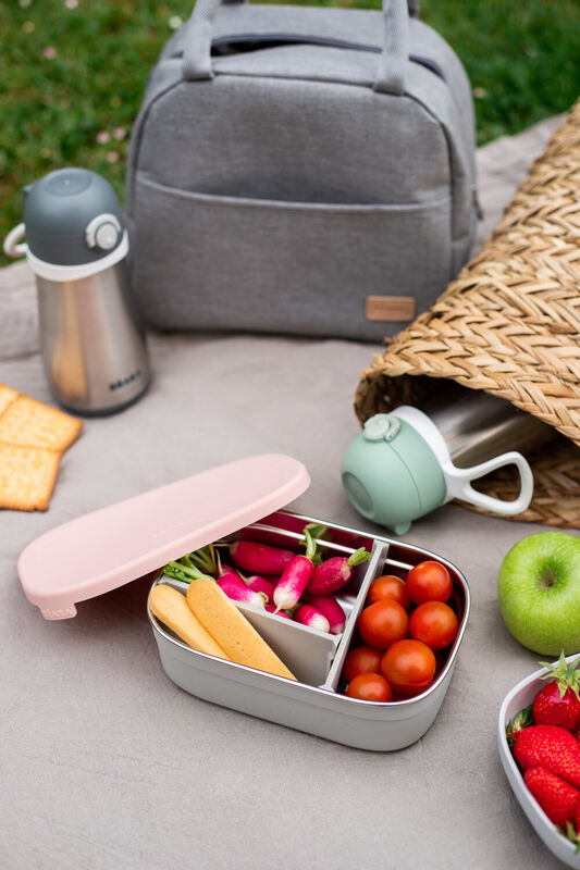 Fiambrera inox powder pink