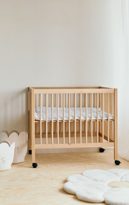 Parc 97 + Roues - 95x75 Cm - Bois - Naturel