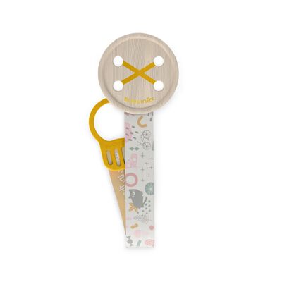 Dummy clip with ribbon Yellow