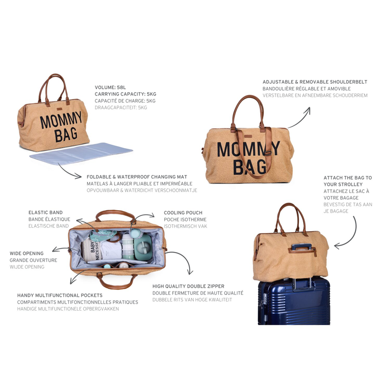Mommy Bag ® Sac A Langer - Teddy Brun (Childhome) - Image 10