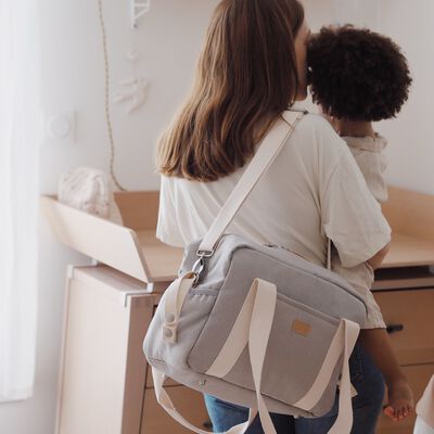 Wickeltasche Paris pearl grey