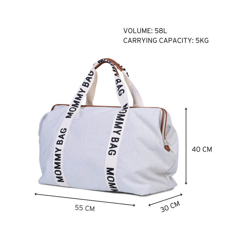 Mommy Bag ® Sac A Langer – Signature - Toile - Ecru (Childhome) - Image 11
