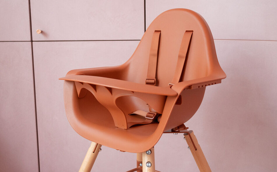 Evolu Chaise Haute - R&eacute;glable En Hauteur (50-75 Cm/*90 Cm) - Rouille
