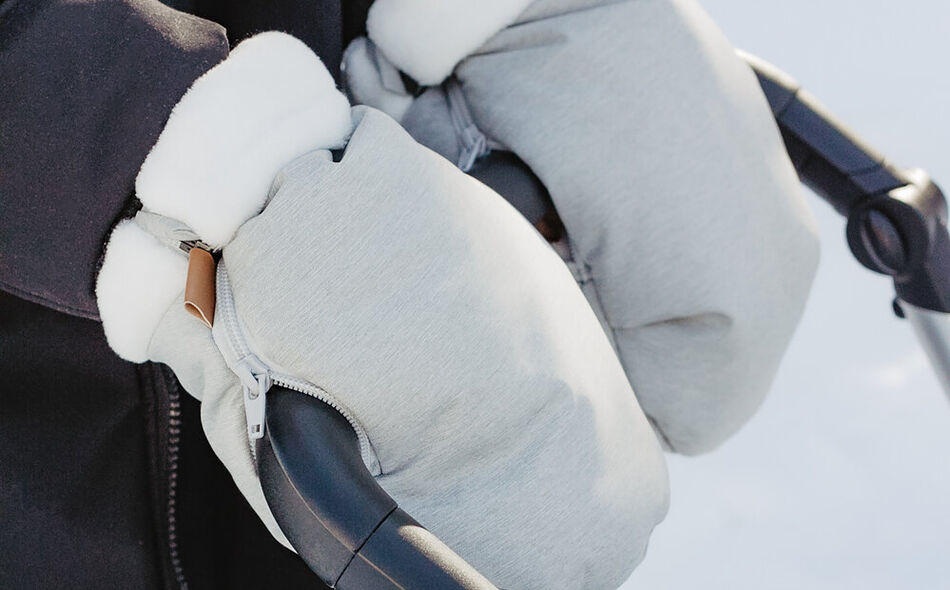 BEABA Stroller Gloves - Heather Grey