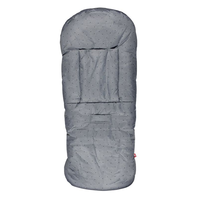 Footmuff 6-24m heather grey dots