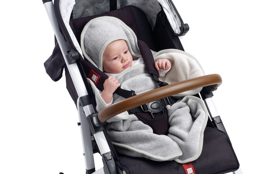 Babynomade&reg; double fleece heather grey