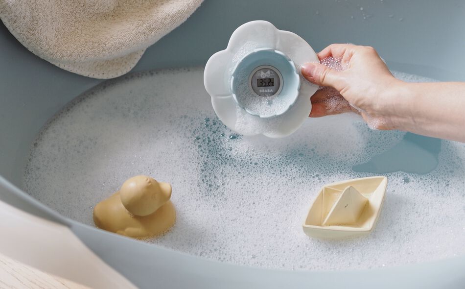 Lotus Bath Thermometer green blue