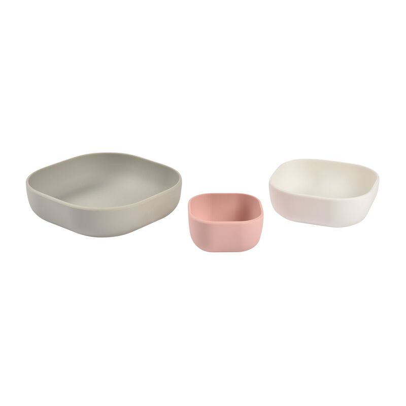 Silicone 3 piece nesting bowl set velvet grey