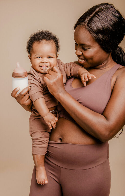 ZERO.ZERO 180 ml anti-colic feeding bottle - Special for breastfeeding Caramel