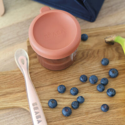 Glass Baby Food Jars 150ML - Terracotta 
