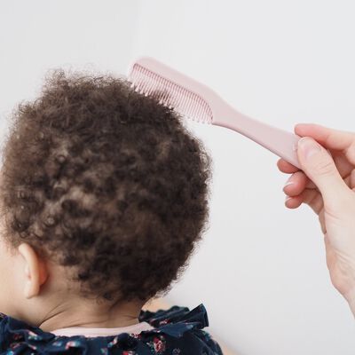 Peigne et brosse Vieux rose