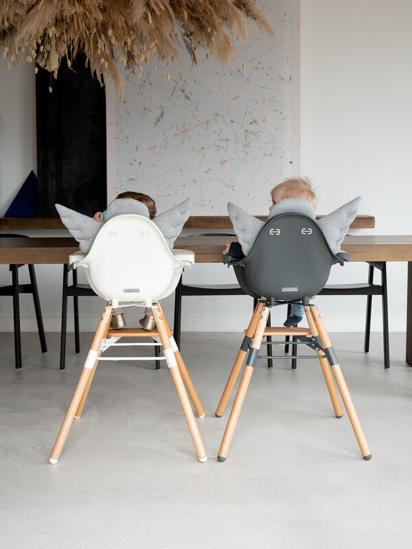 High chair Evolu naturel anthracite