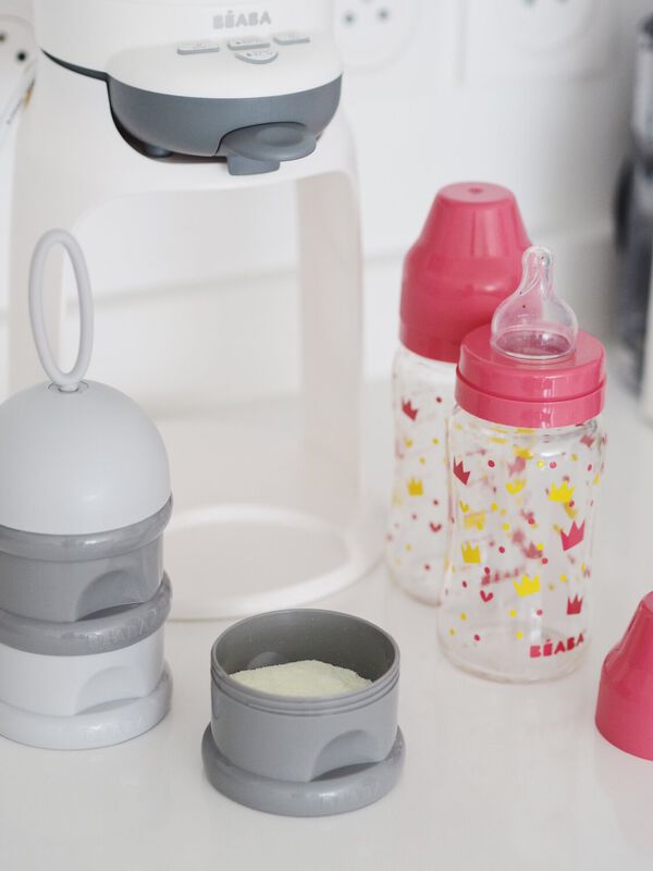 Stapelbare Dosierbox grey