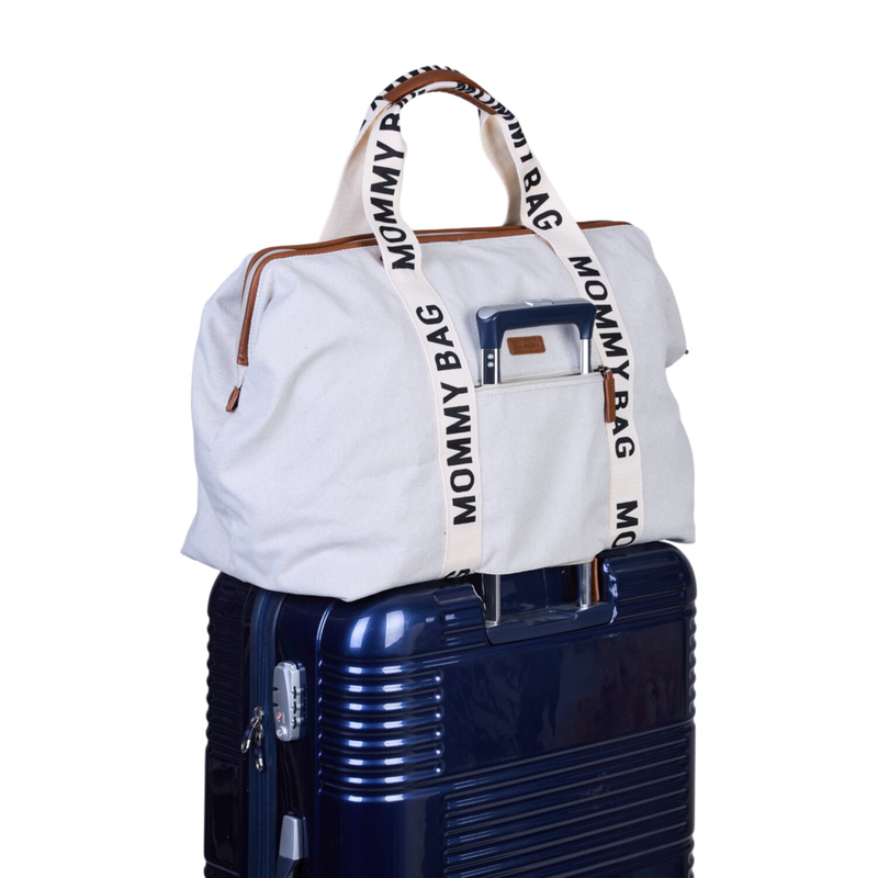 Mommy Bag ® Sac A Langer – Signature - Toile - Ecru (Childhome) - Image 8