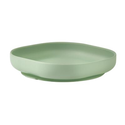 Assiette silicone ventouse sage green