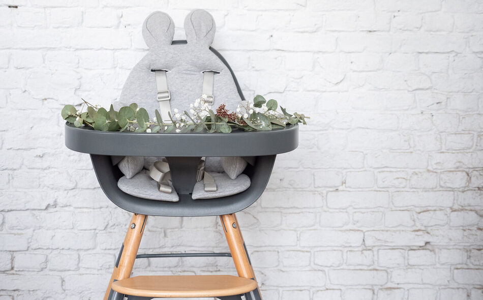 High chair Evolu naturel anthracite