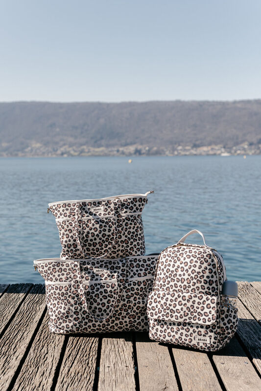 Borsa fasciatoio Madrid XXL - Leopard clay