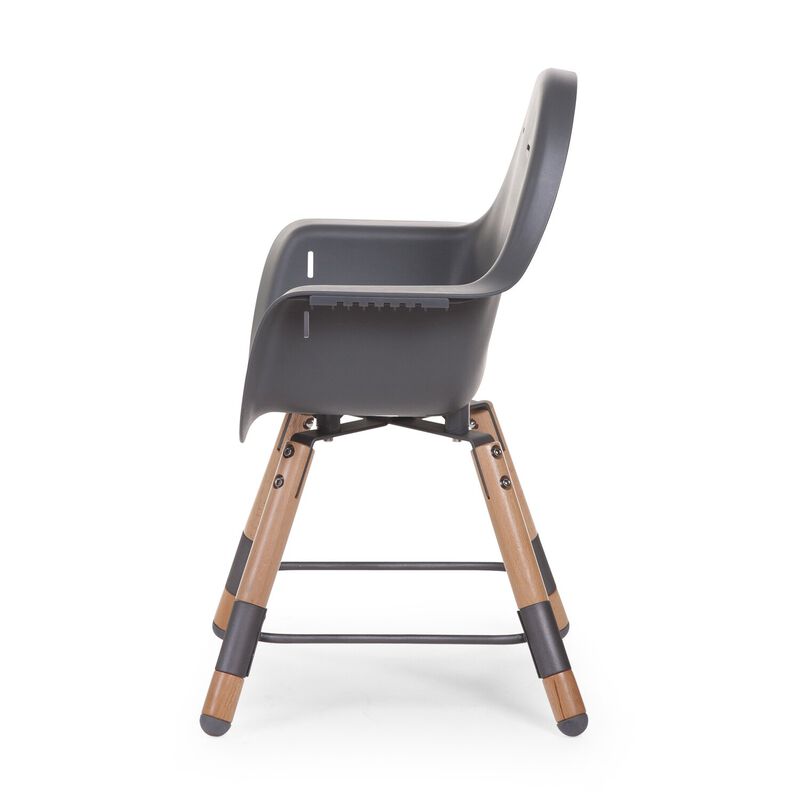 Evolu Chaise Haute - Réglable En Hauteur (50-75 Cm/*90 Cm) - Naturel Anthracite (Childhome) - Image 6