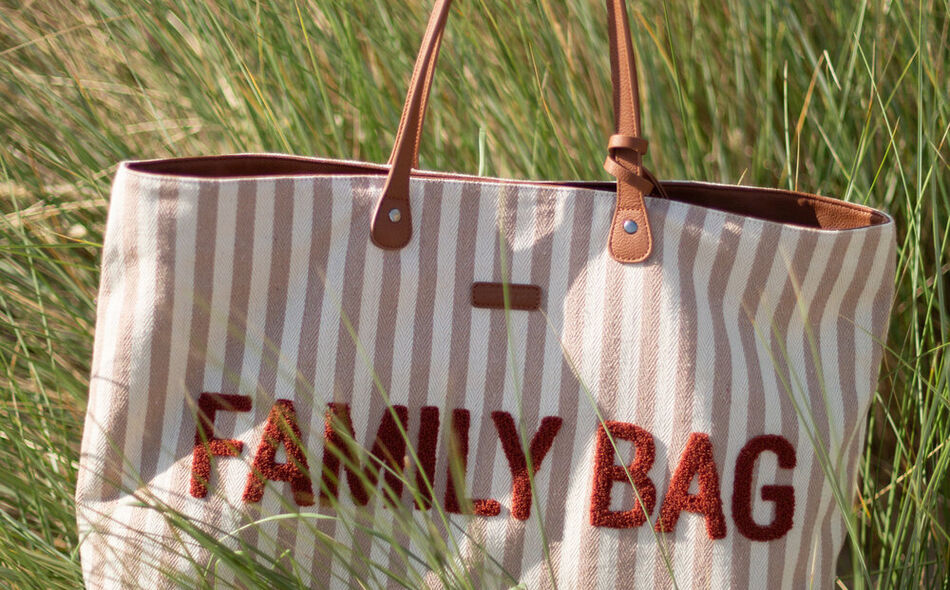 Family Bag - Righe Nude/Terracotta