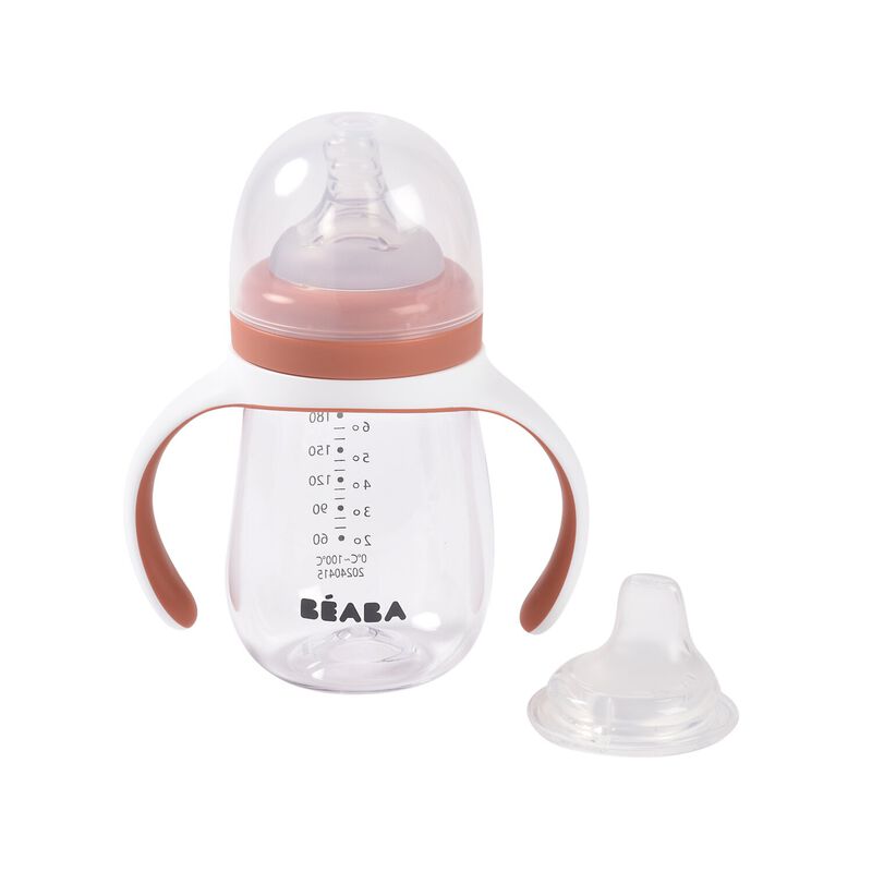 2 in 1 Training Bottle 210ml TERRACOTTA