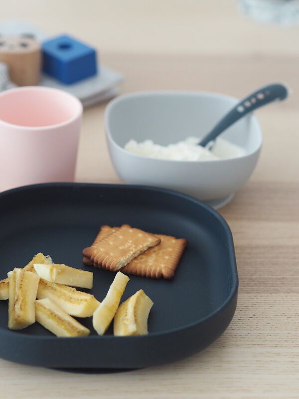 Coffret repas silicone Night Blue/Rose