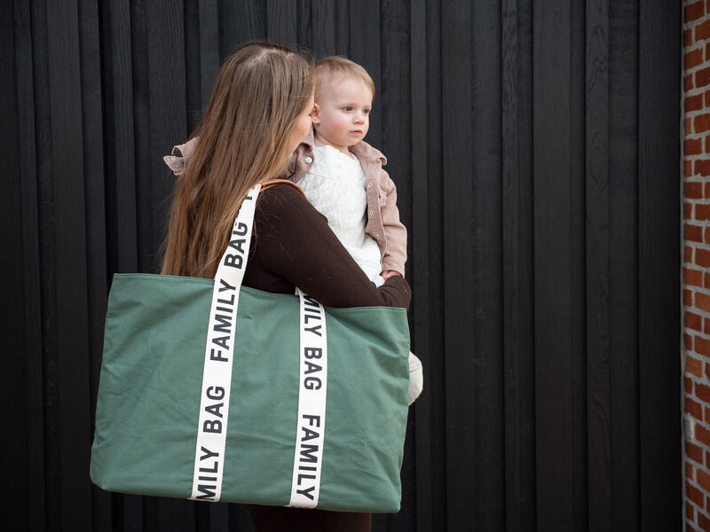 Family Bag Sac A Langer - Signature - Canvas - Vert