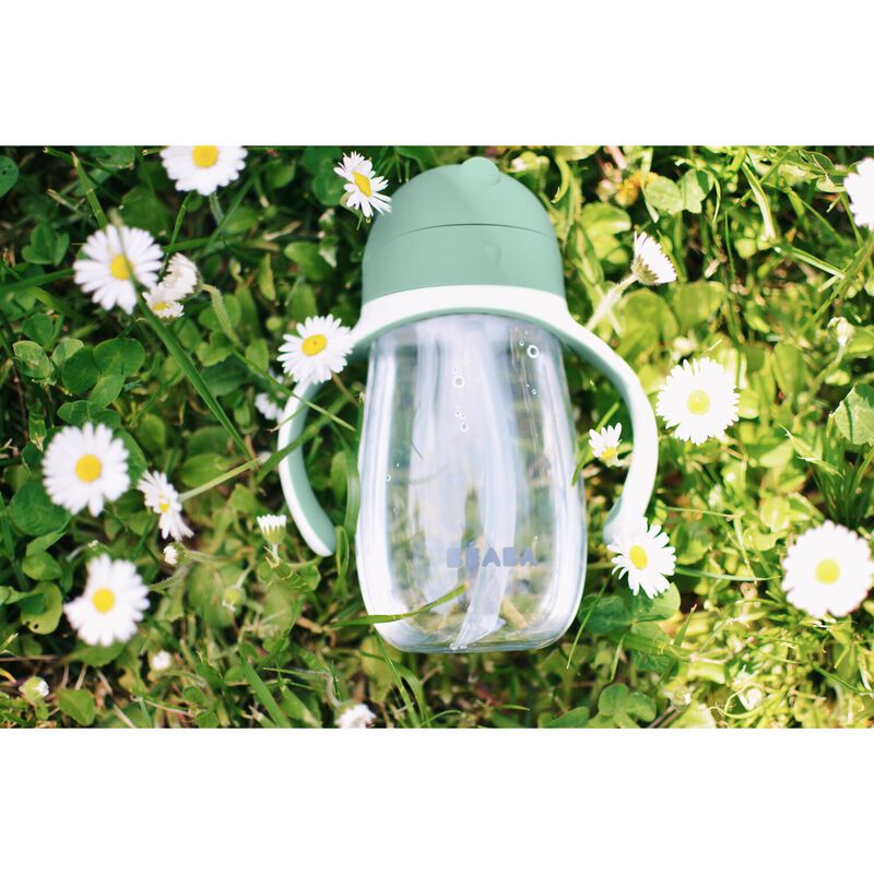 Strohhalm-Becher 300 ml sage green